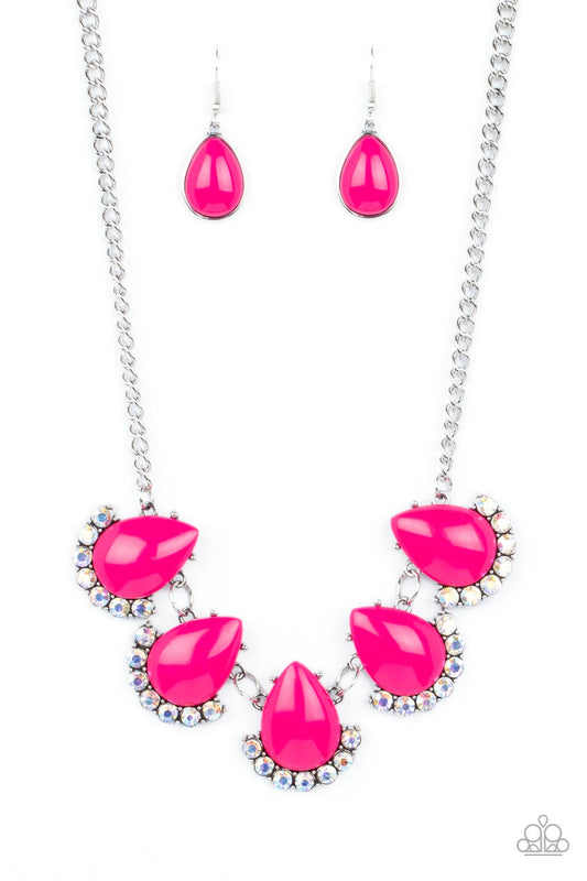 Ethereal Exaggerations Pink Iridescent Necklace