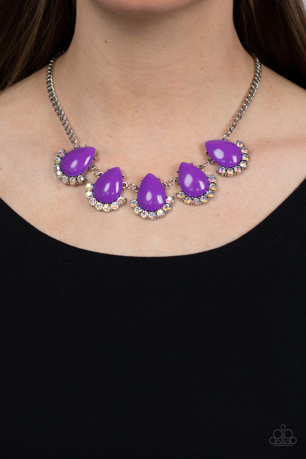 Ethereal Exaggerations Purple Iridescent Necklace