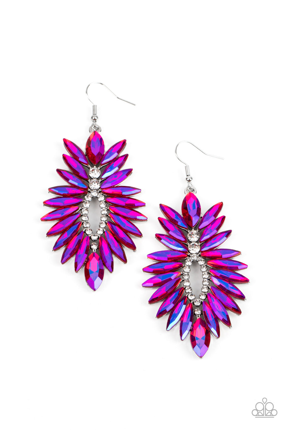 Turn up the Luxe Pink Oil Spill Earrings