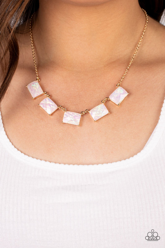 Opalescent Oblivion Gold Necklace