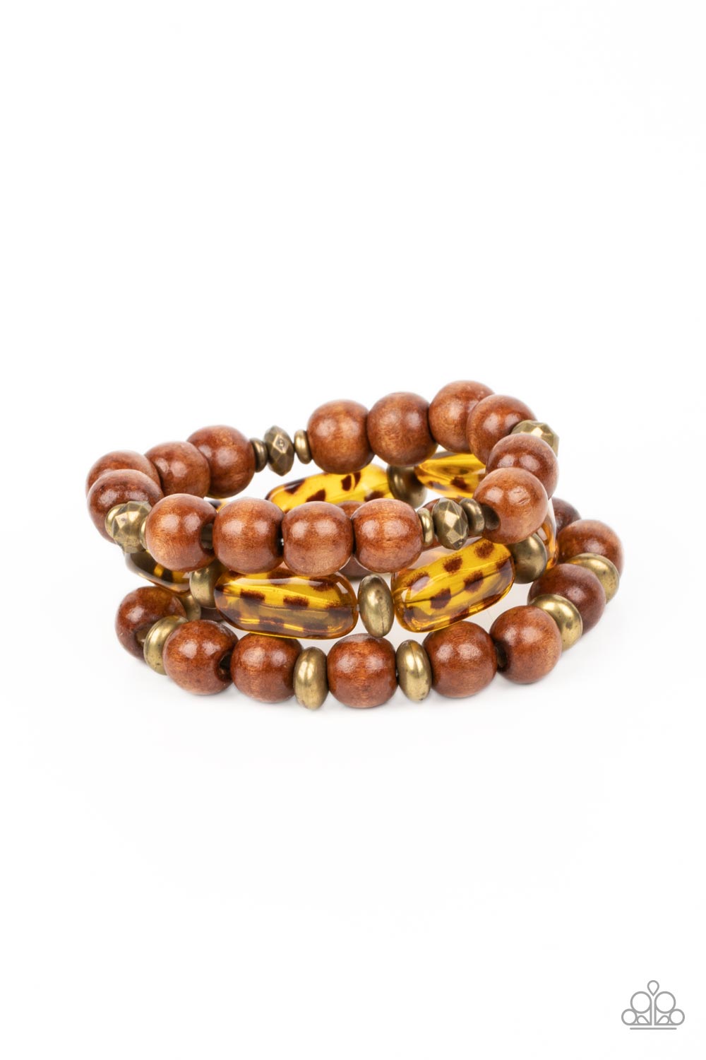 WILD-Mannered Brown Brass Cheetah Bracelets