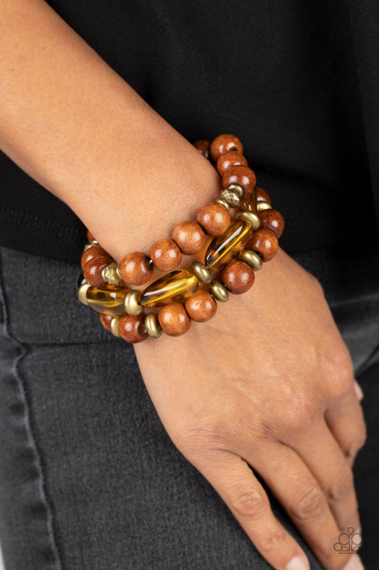 WILD-Mannered Brown Brass Cheetah Bracelets