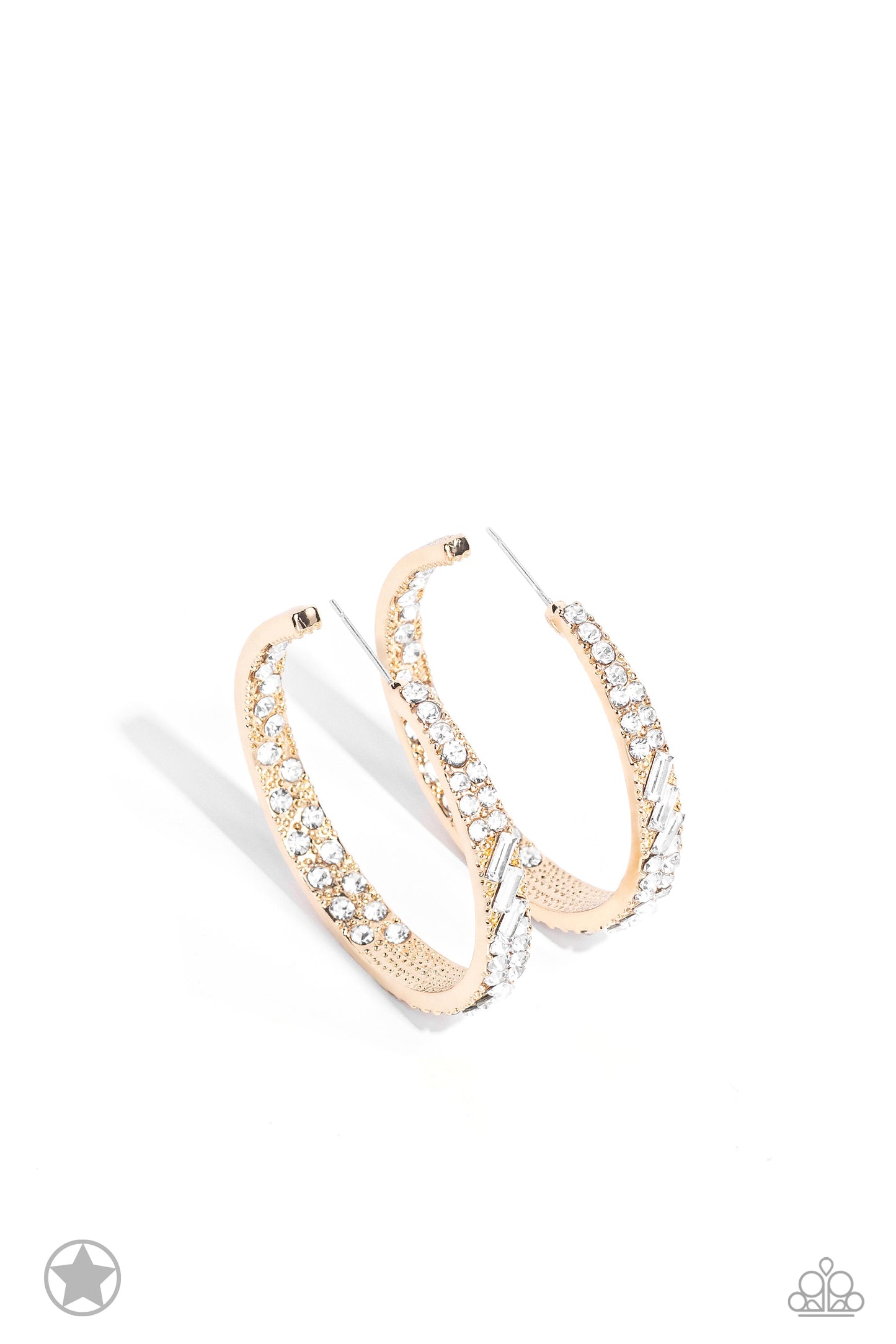 GLITZY By Association Gold Hoops (Blockbuster)