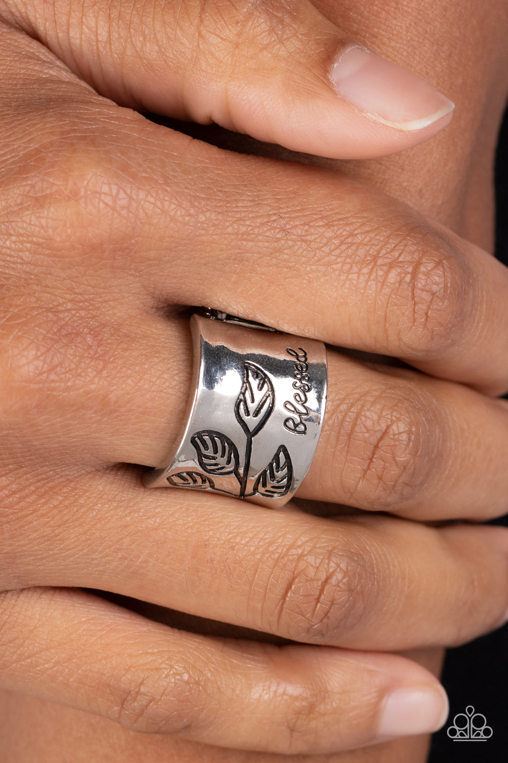 Blessed with Bling Silver Inspirational Ring