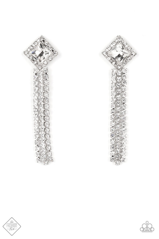 Seasonal Sparkle Silver Rhinestone Earrings