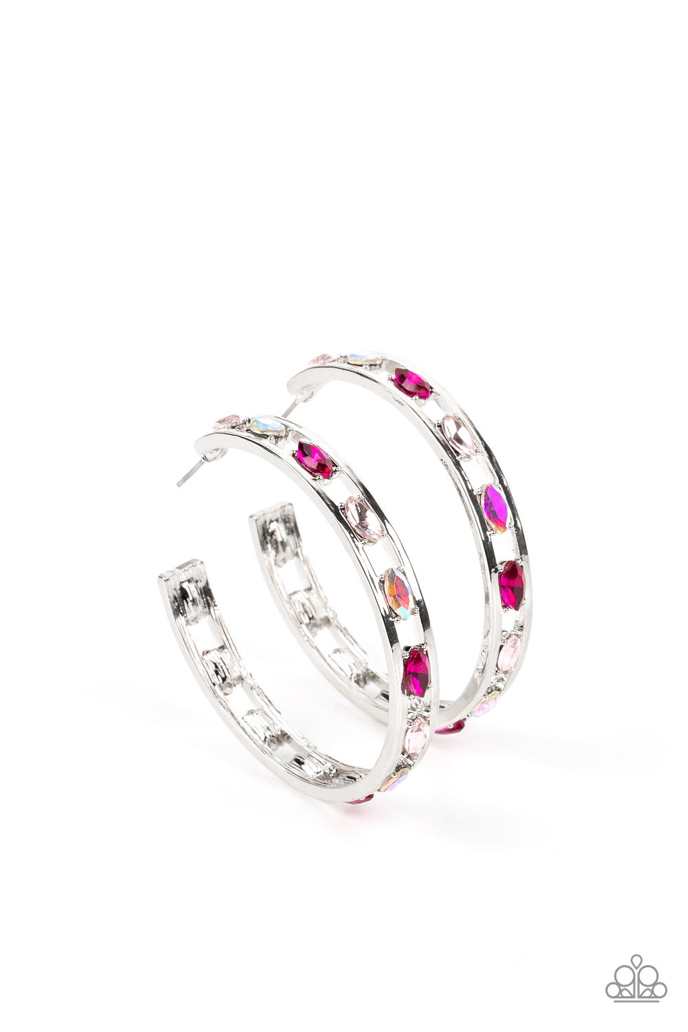 The Gem Fairy Pink Iridescent Hoops