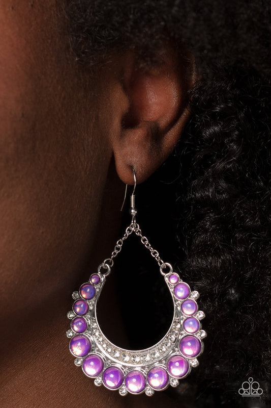 Bubbly Bling Purple Earrings