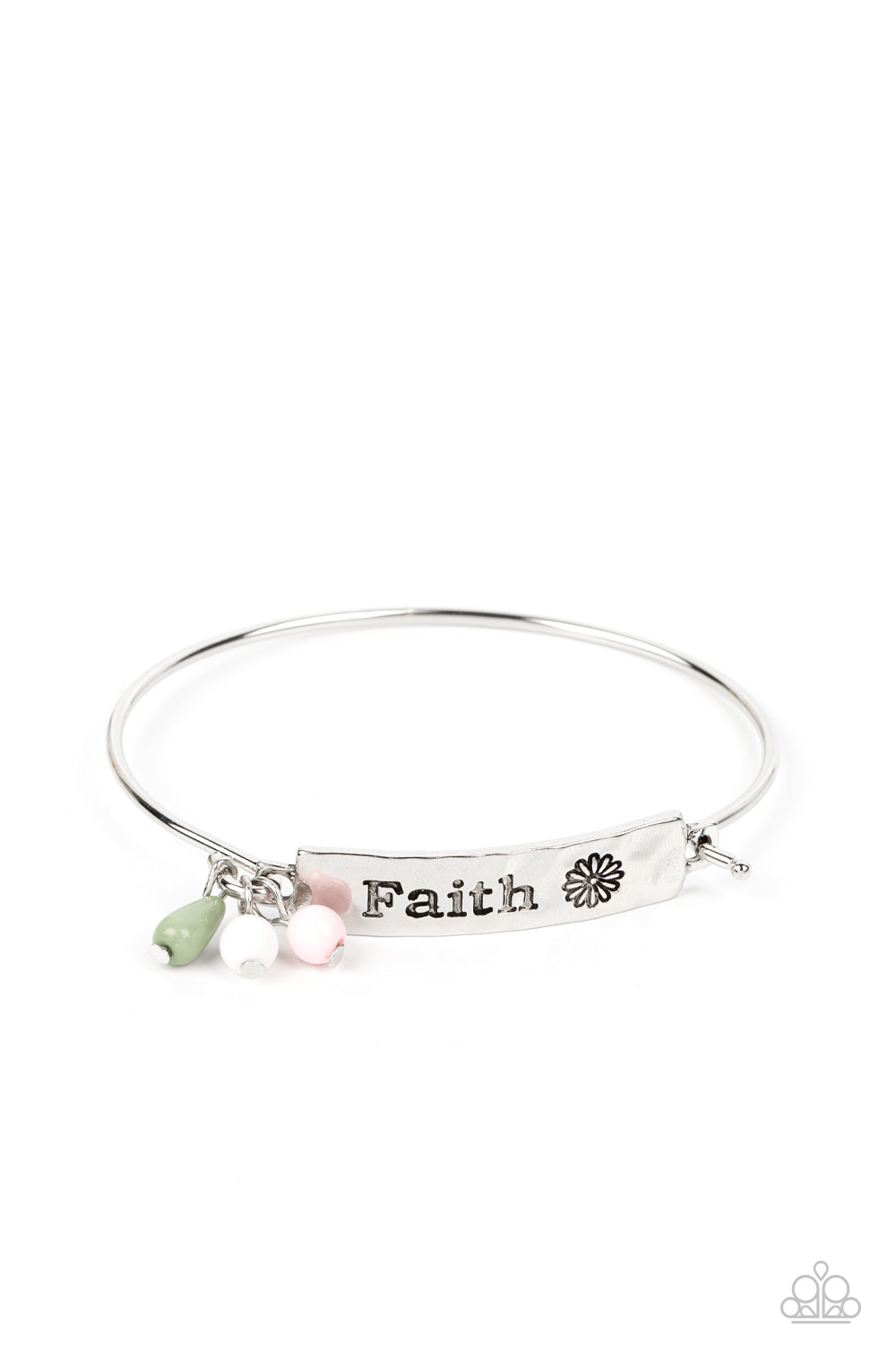 Flirting with Faith Green Inspirational Bracelet