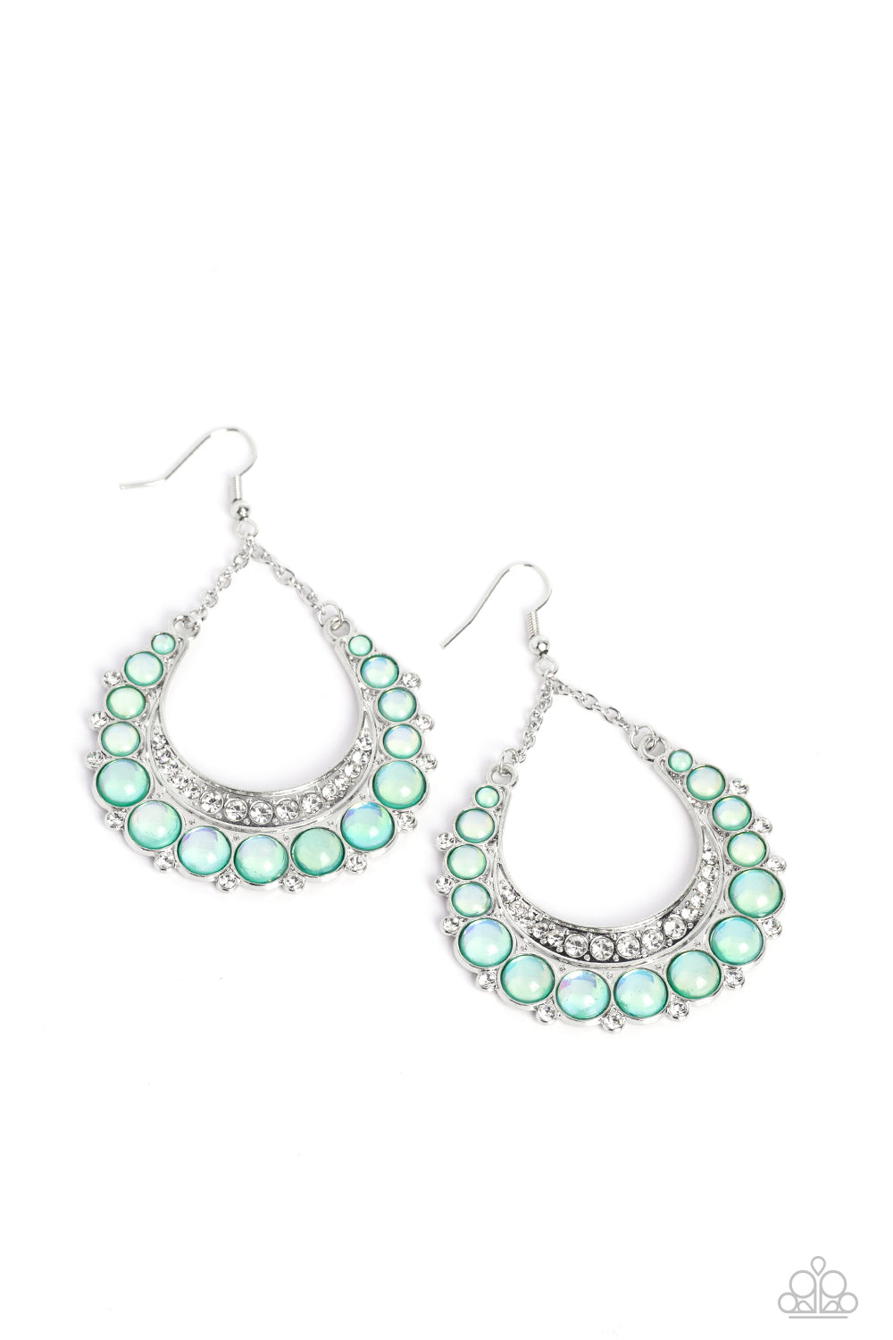 Bubbly Bling Green Earrings