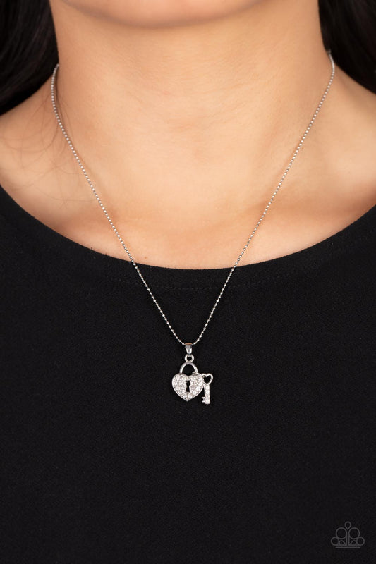 You Hold My Heart Silver Necklace