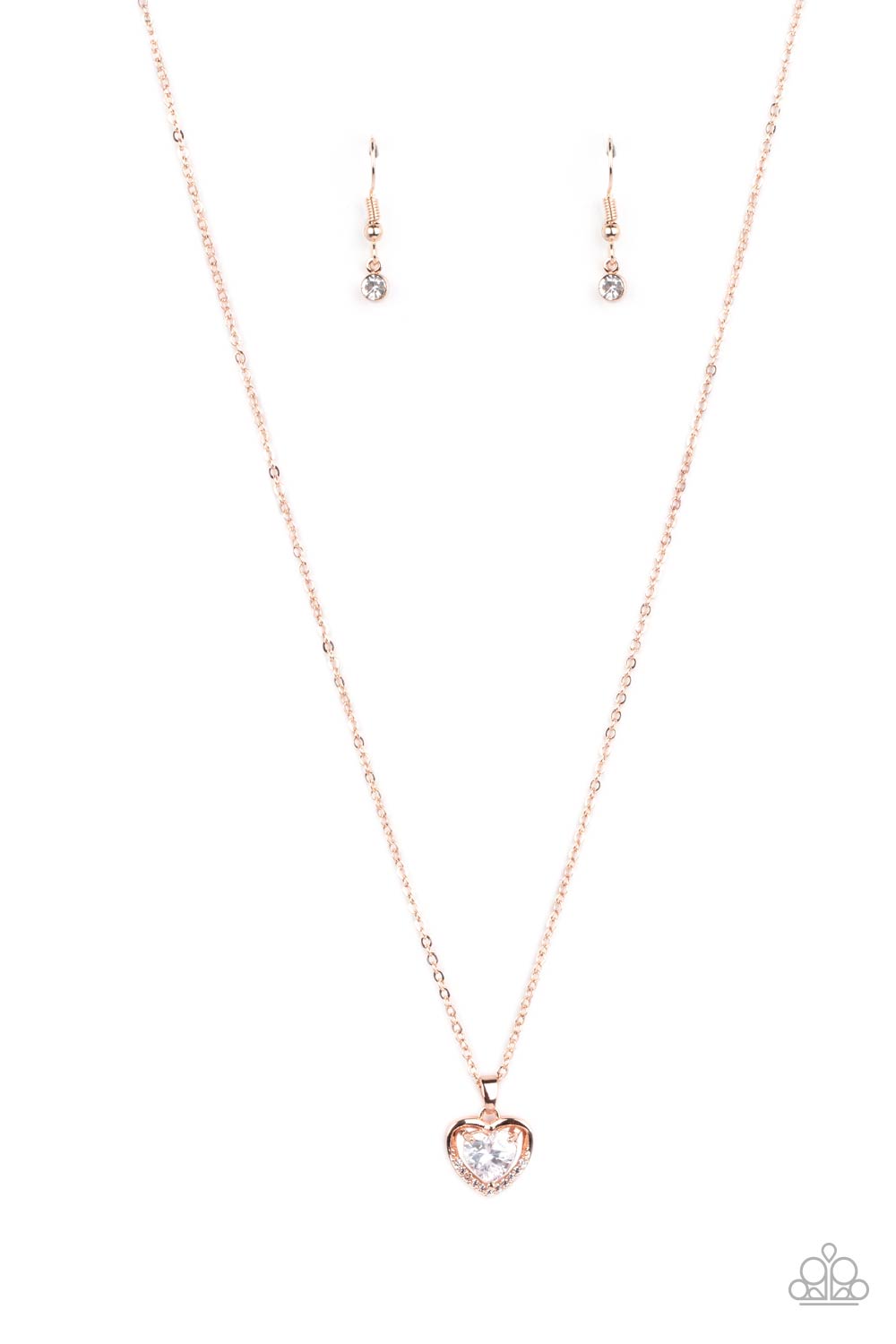 Effulgently Engaged Rose Gold Heart Necklace