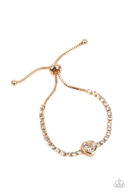 Mirrored Love Gold Heart Bracelet