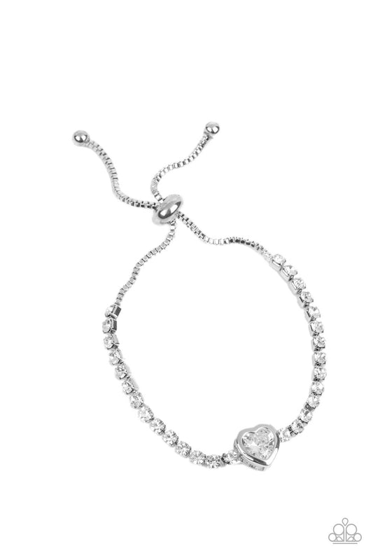 Mirrored Love Silver Bling Heart Bracelet