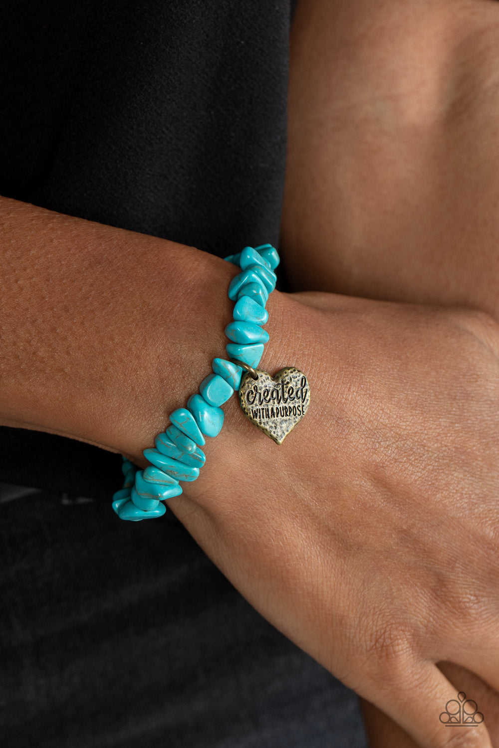 Stony-Hearted Brass Inspirational Bracelet