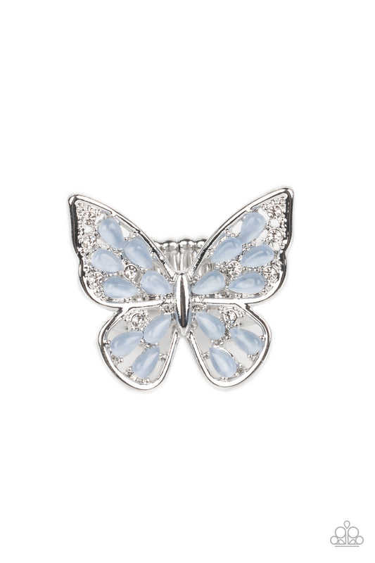 Flying Fashionista Blue Butterfly Ring