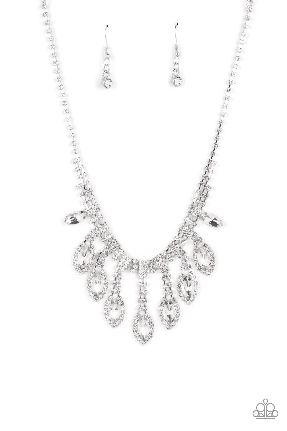 REIGNING Romance Silver Rhinestone Necklace