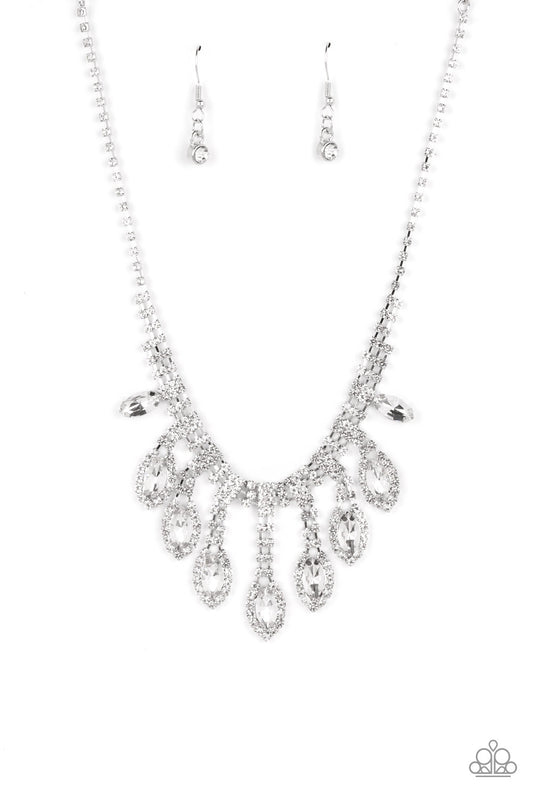 REIGNING Romance Silver Rhinestone Necklace