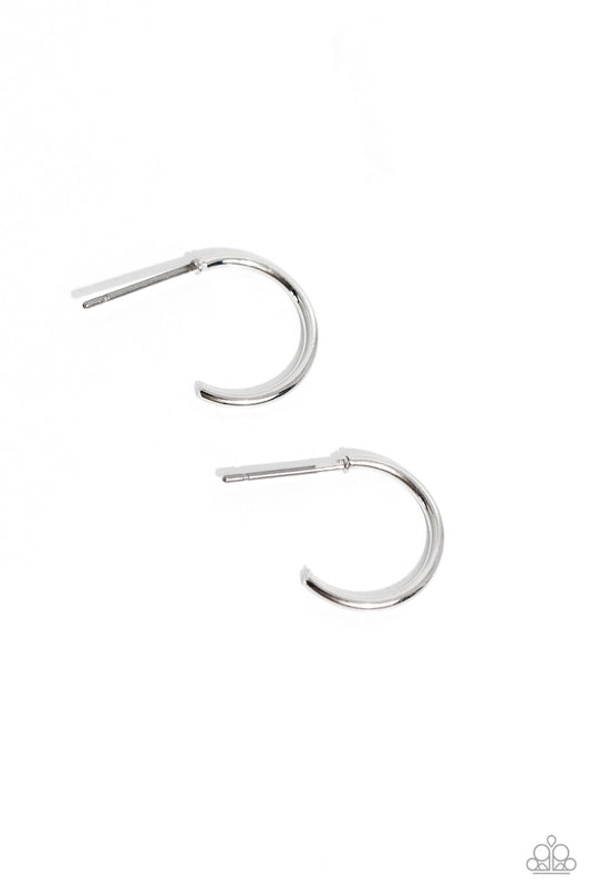 Ultra Upmarket Small Silver Hoops