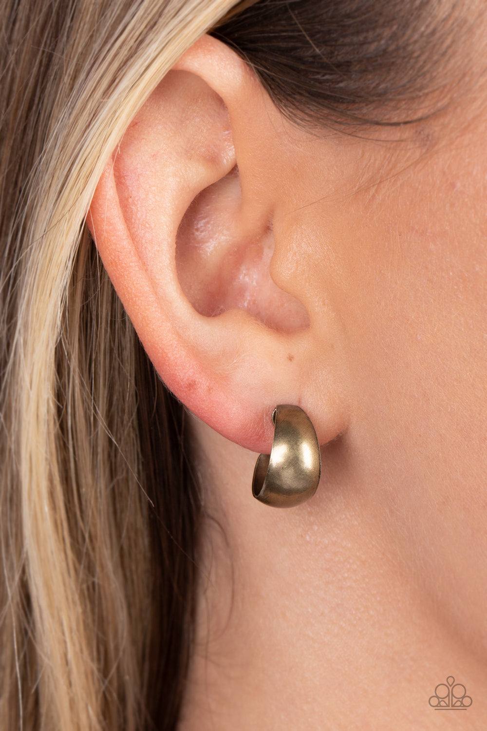 Burnished Beauty Brass Hoops