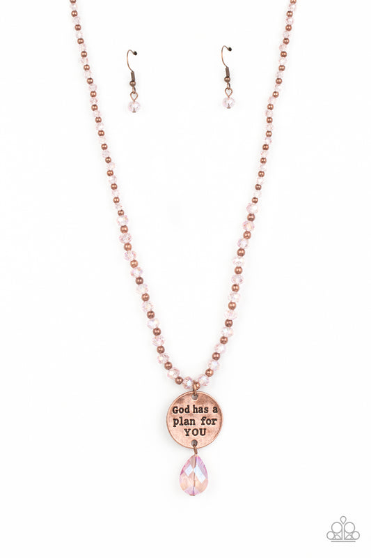 Priceless Plan Copper Iridescent Necklace