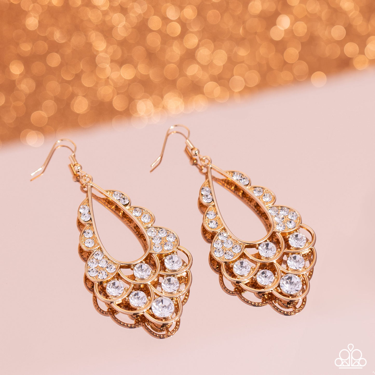 Majestic Masquerade Gold Earrings