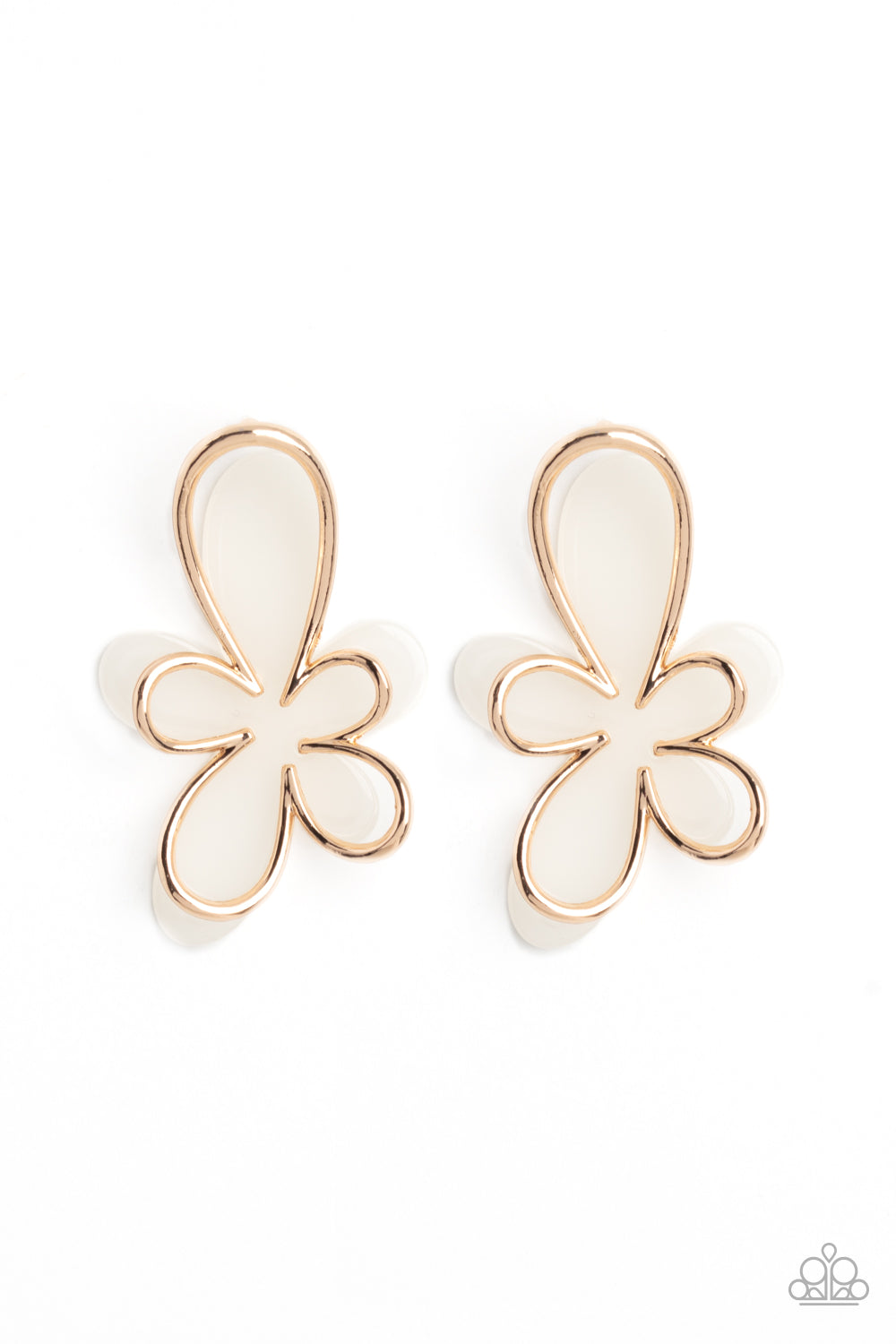 Glimmering Gardens Gold Floral Earrings