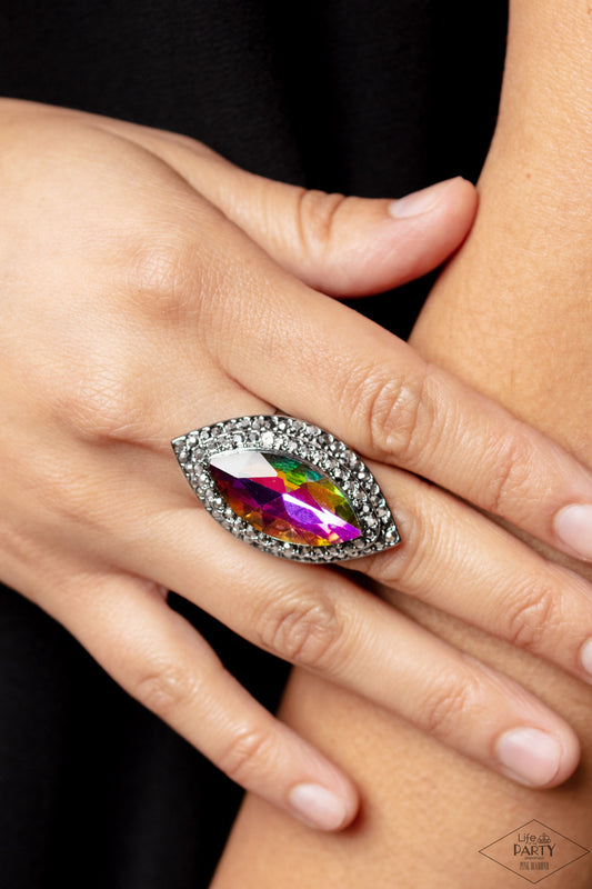 Jaw-Dropping Dazzle Multi Oil Spill Ring