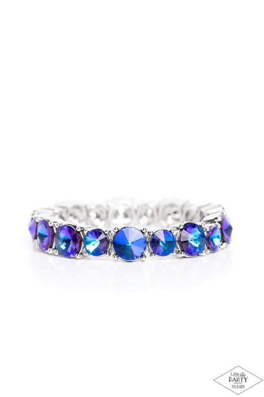 Born To Bedazzle Blue Rhinestone Bracelet