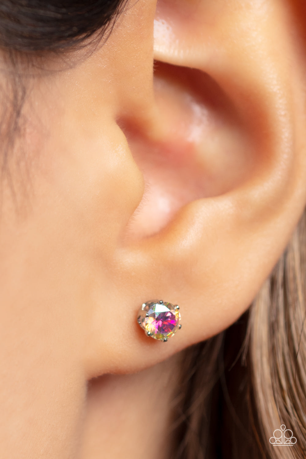 Delicately Dainty Multi Iridescent Post Earrings