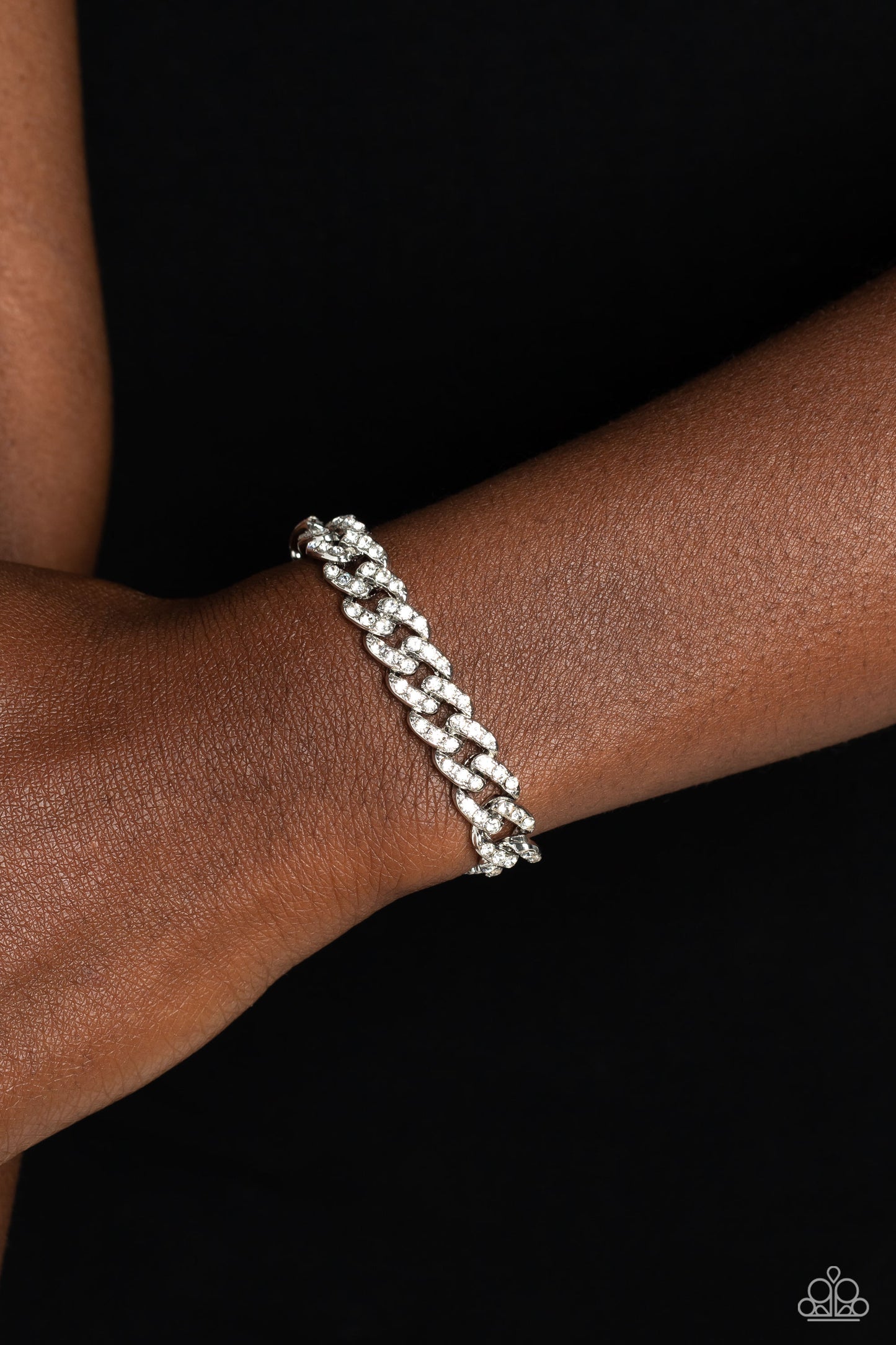 Mecca Metro Silver Rhinestone Bracelet