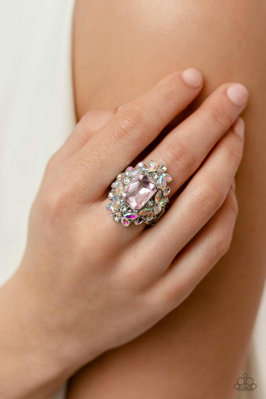 Dynamic Diadem Pink Iridescent Ring