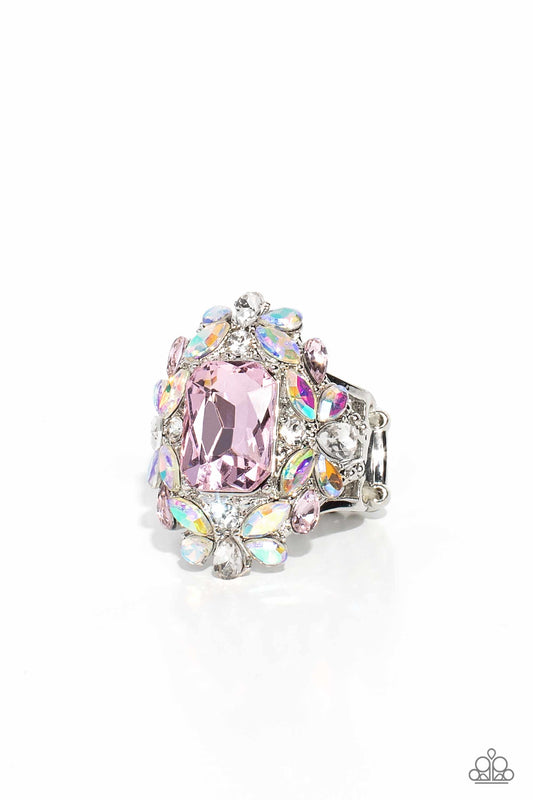 Dynamic Diadem Pink Iridescent Ring