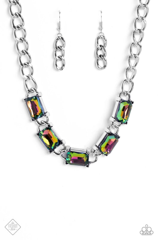 Radiating Review Multi Oil Spill Necklace