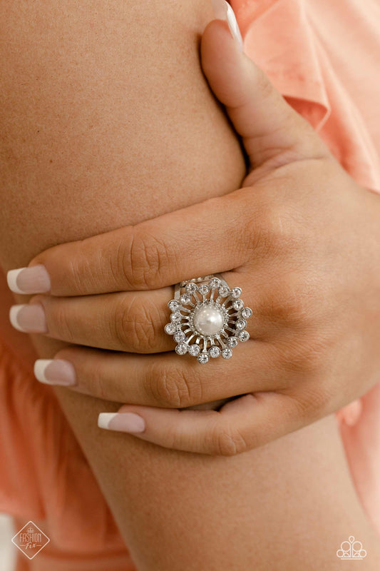 Maypole Dance White Pearl Ring