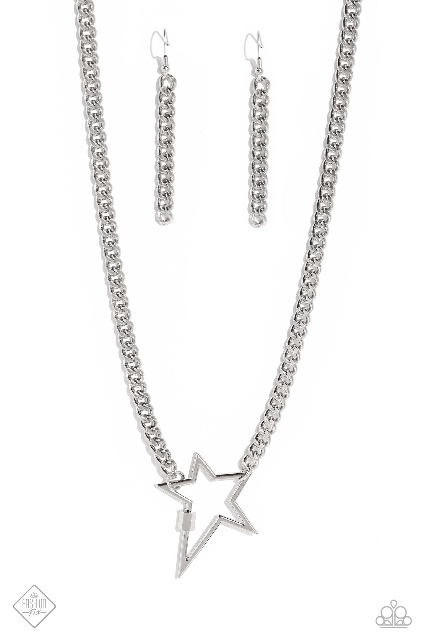 Playful Popstar Silver Star Necklace