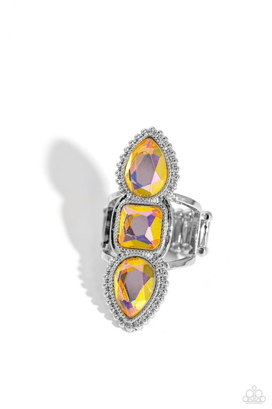 Dazzling Direction Yellow Iridescent Ring