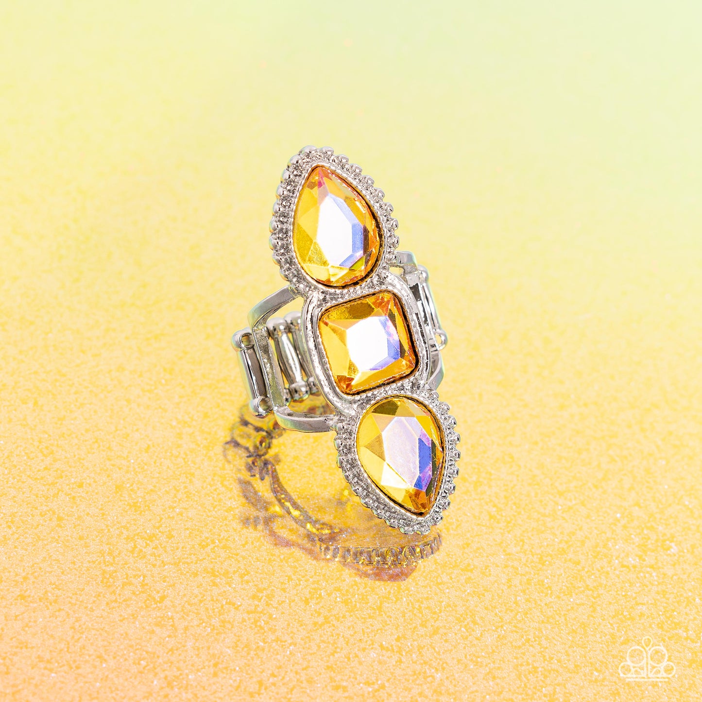 Dazzling Direction Yellow Iridescent Ring