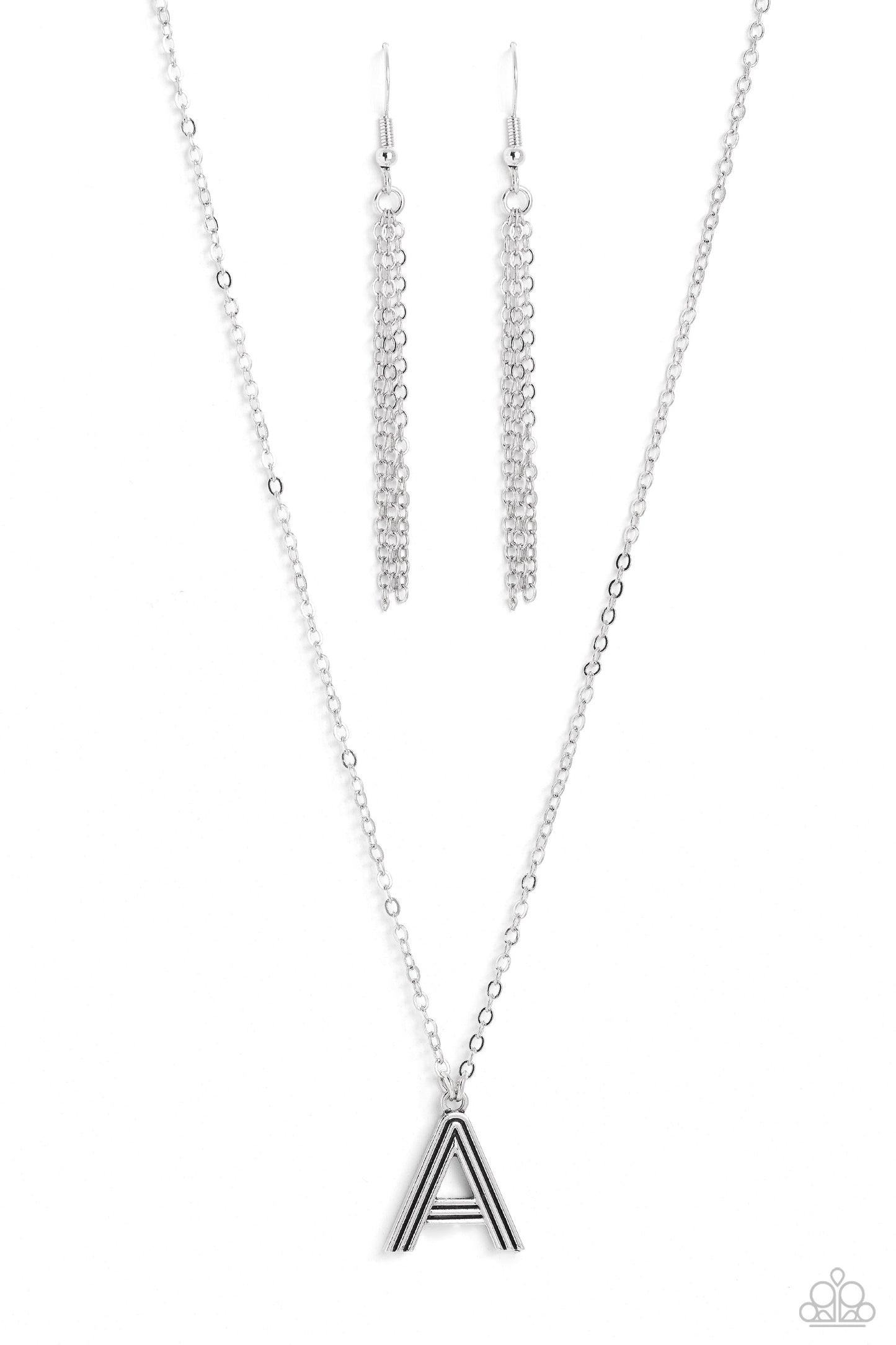 Leave Your Initials - A -Silver Pendant Necklace