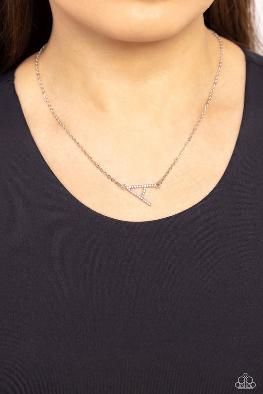 INITIALLY Yours - A - Silver Necklace