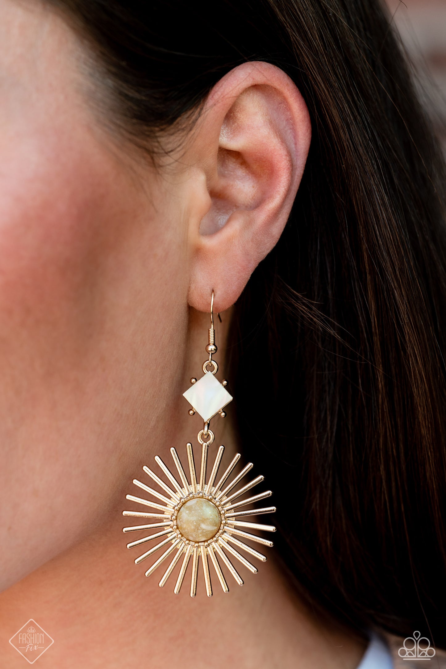 Seize the Sunburst Gold Earrings