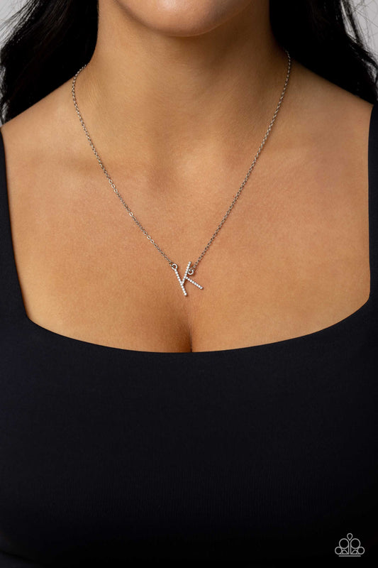 INITIALLY Yours - K - Silver Necklace