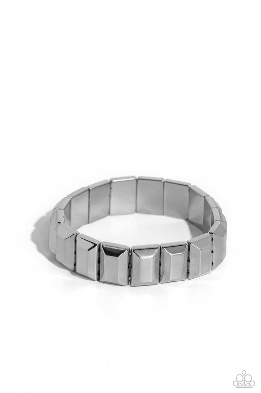 Chunky Champion Silver Gunmetal Urban Unisex Bracelet