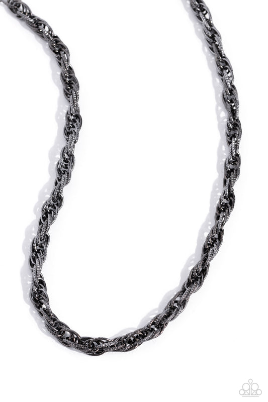 Braided Ballad Gunmetal Urban Necklace