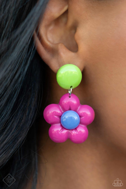 Poppin Posies Pink Earrings