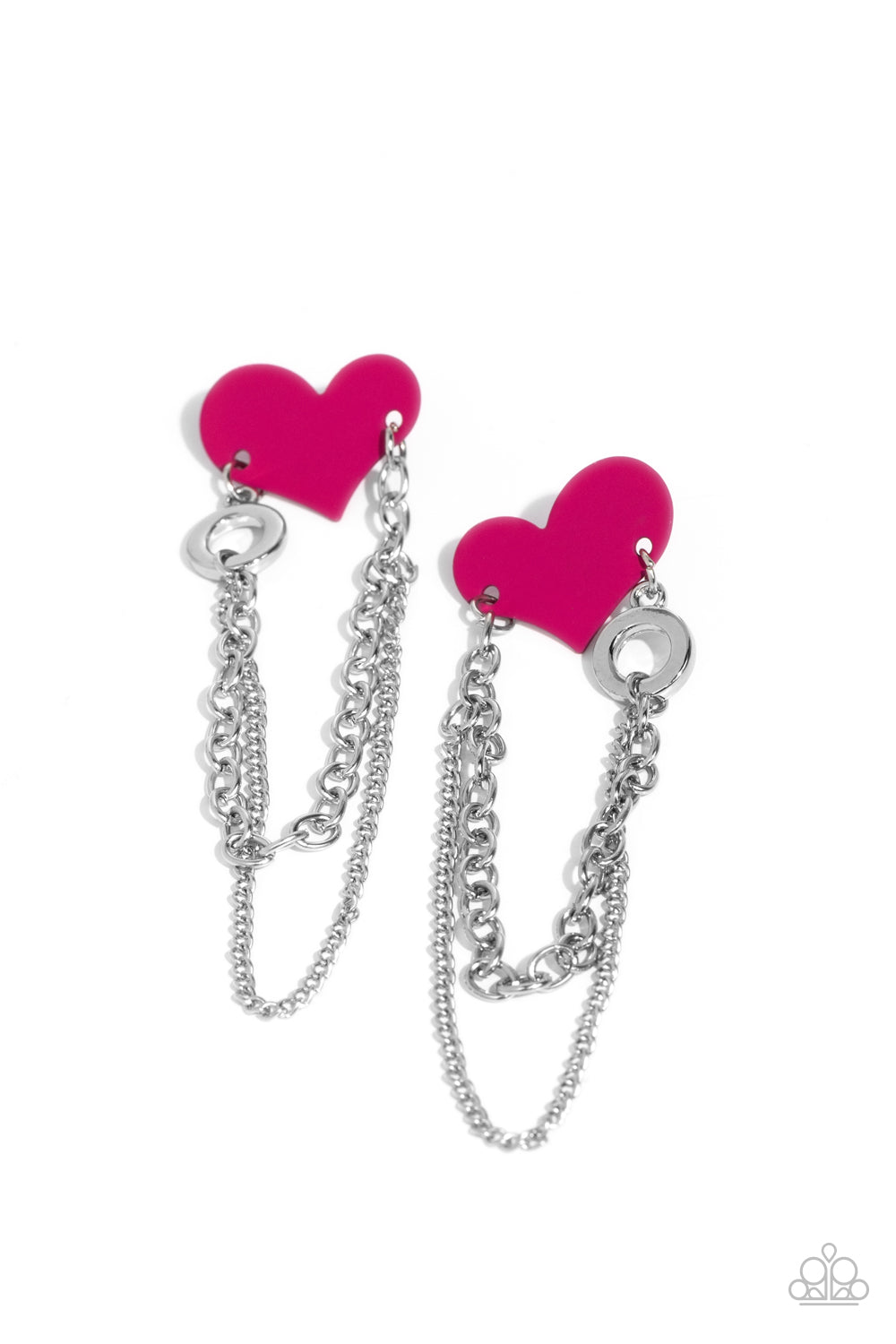 Altered Affection Pink Heart Earrings