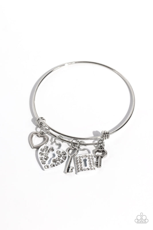 Locked Legacy White Charm Bracelet