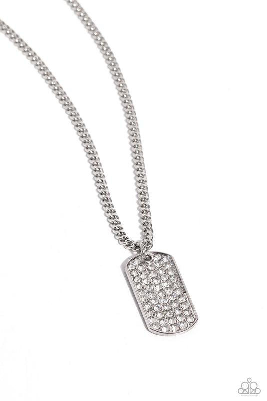 Glitzy Gauge Silver Urban Unisex Necklace