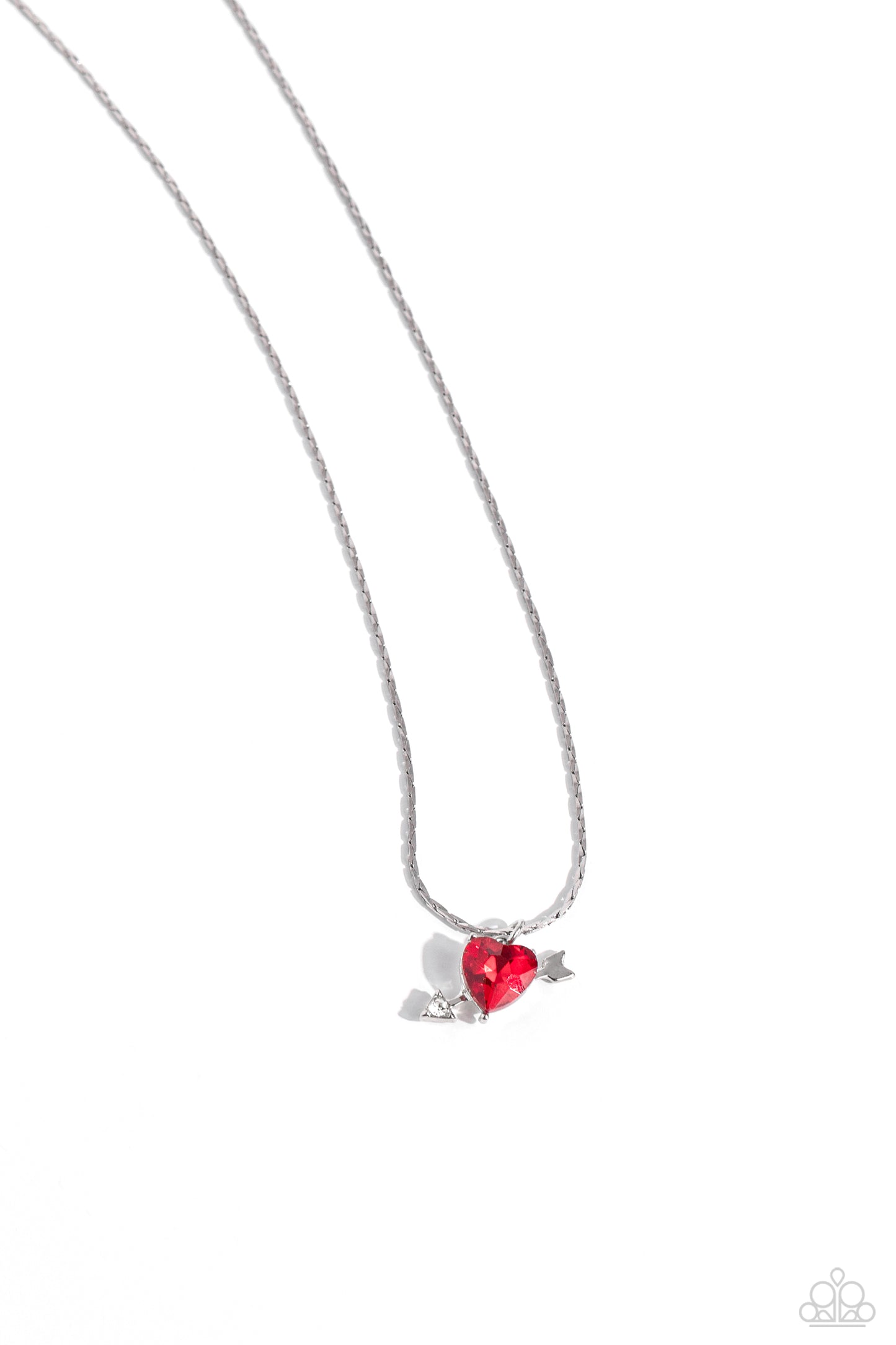 Courting Cupid Red Heart Necklace