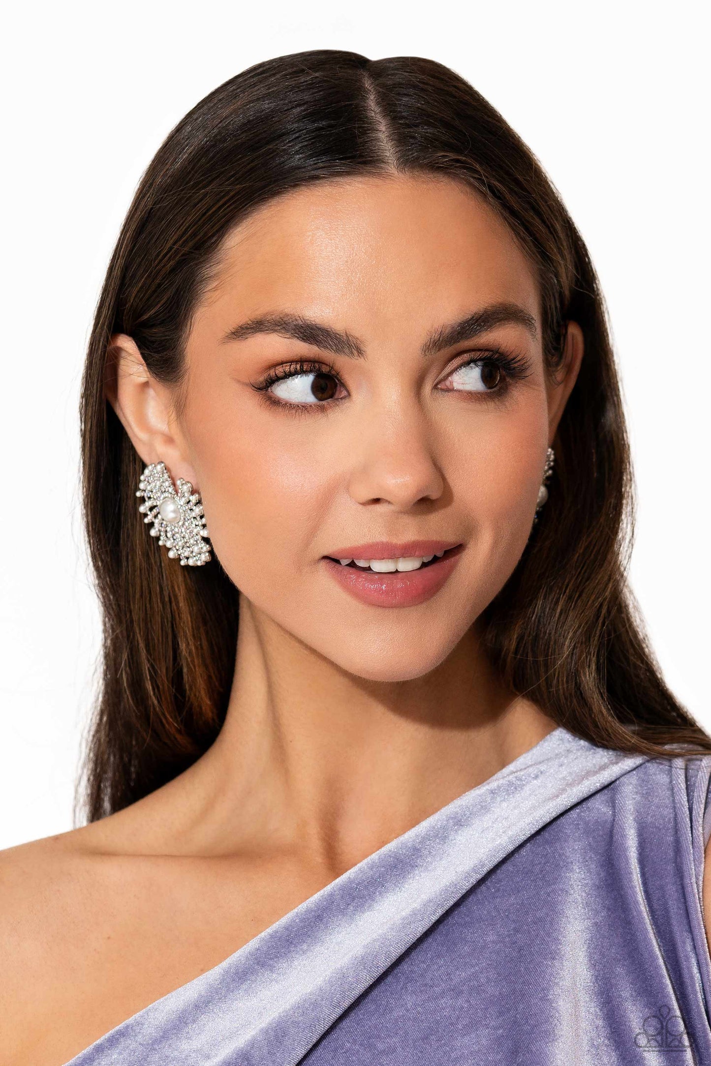 Fancy Fireworks Multi White Pearl Earrings