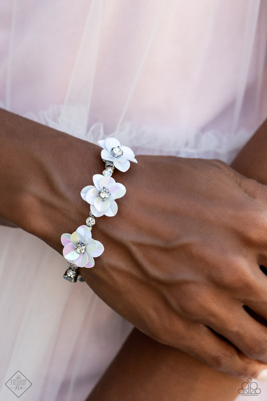 Endlessly Ethereal Multi Iridescent Floral Bracelet